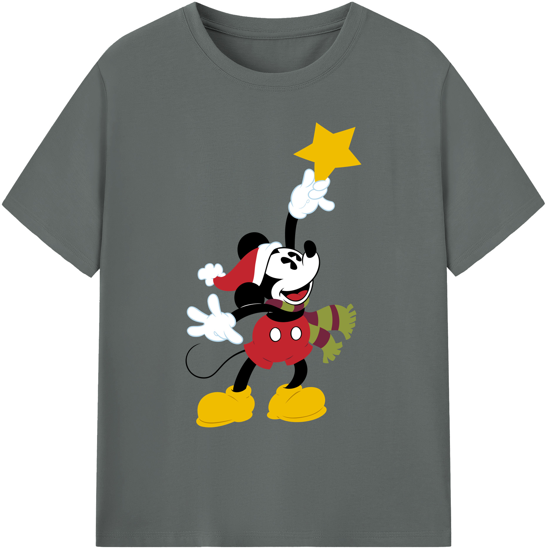 ミッキーマウス Mickey Mouse 綿100％ メンズ半袖Tシャツ｜肌触りやわらか＆通気性